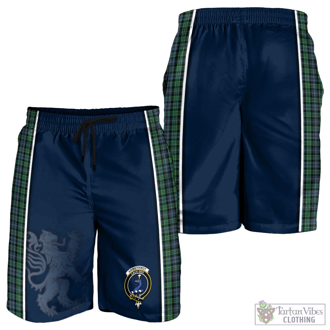Tartan Vibes Clothing Arbuthnot Tartan Men's Shorts with Family Crest and Lion Rampant Vibes Sport Style