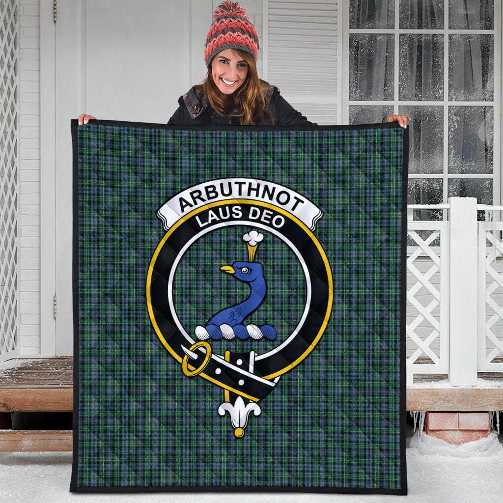 Arbuthnot Tartan Quilt with Family Crest - Tartanvibesclothing