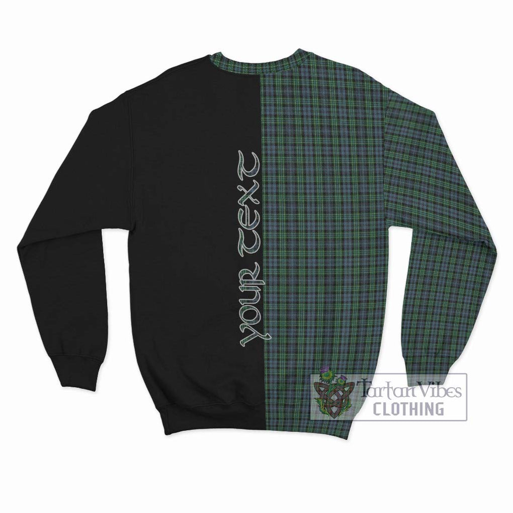 Arbuthnot Tartan Sweatshirt with Family Crest and Half Of Me Style - Tartanvibesclothing Shop