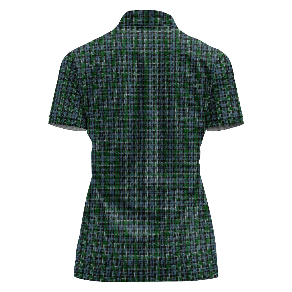 Arbuthnot Tartan Polo Shirt with Family Crest For Women - Tartanvibesclothing