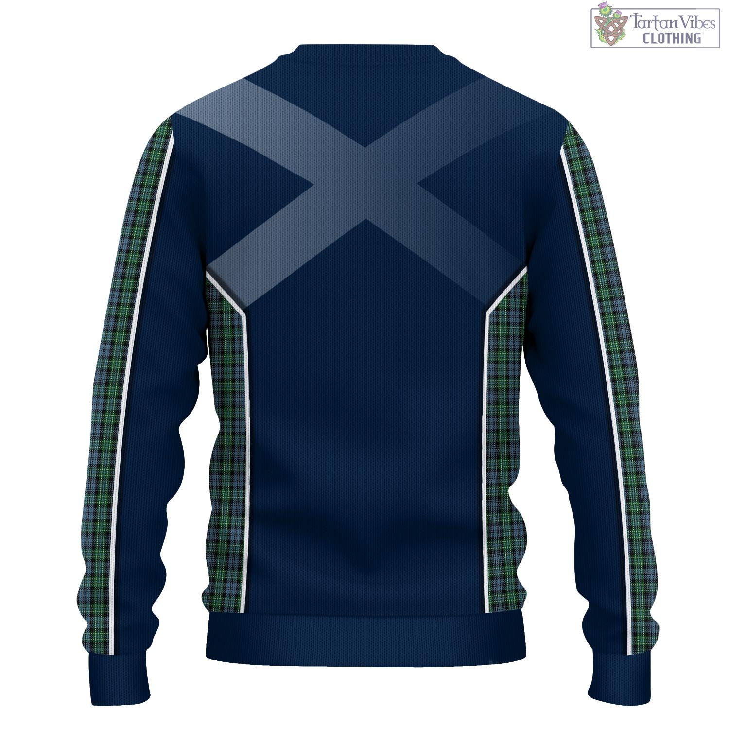 Arbuthnot Tartan Knitted Sweatshirt with Family Crest and Scottish Thistle Vibes Sport Style - Tartan Vibes Clothing