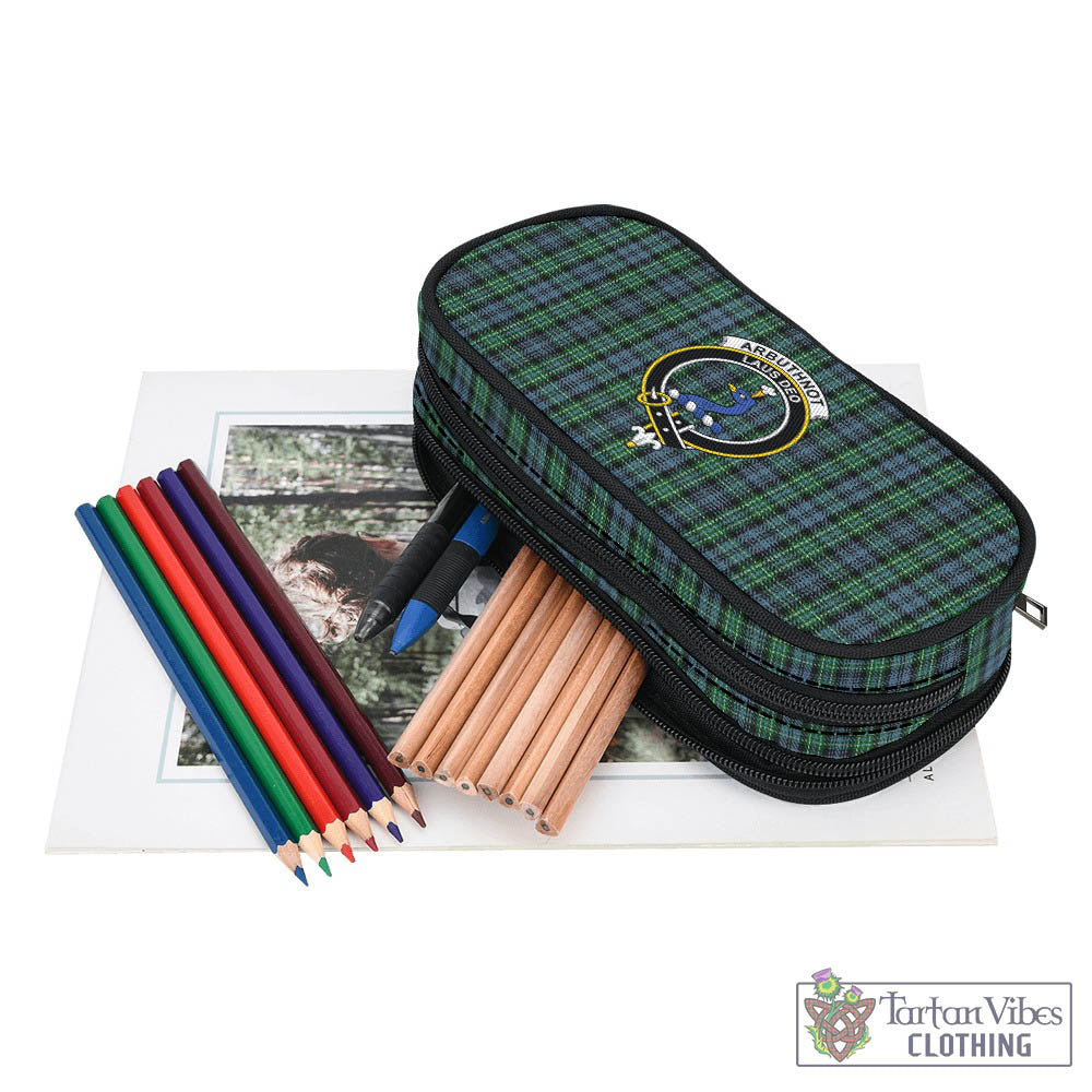 Arbuthnot Tartan Pen and Pencil Case with Family Crest - Tartan Vibes Clothing