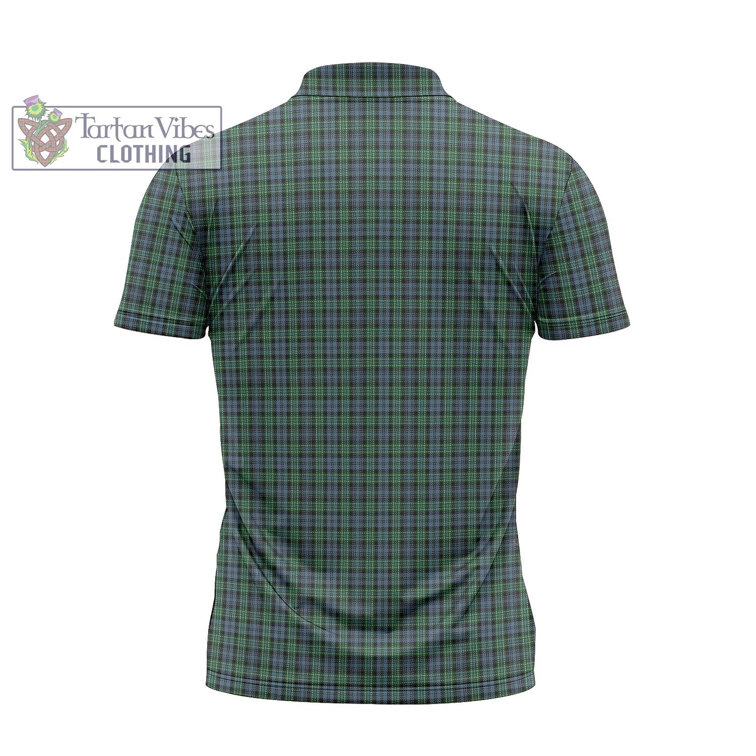 Arbuthnot Tartan Zipper Polo Shirt with Family Crest - Tartan Vibes Clothing