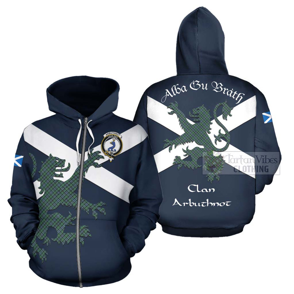 Tartan Vibes Clothing Arbuthnot Tartan Lion Rampant Hoodie – Proudly Display Your Heritage with Alba Gu Brath and Clan Name