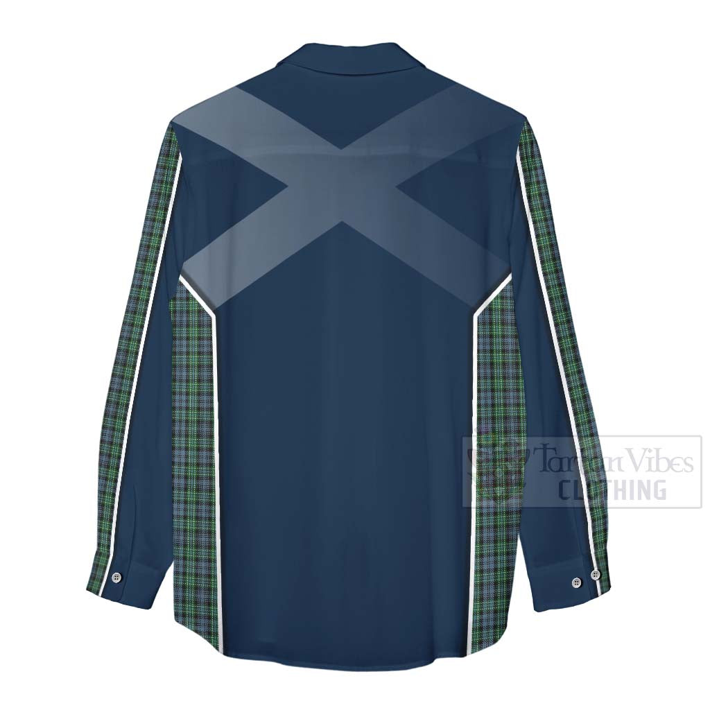 Tartan Vibes Clothing Arbuthnot Tartan Women's Casual Shirt with Family Crest and Scottish Thistle Vibes Sport Style