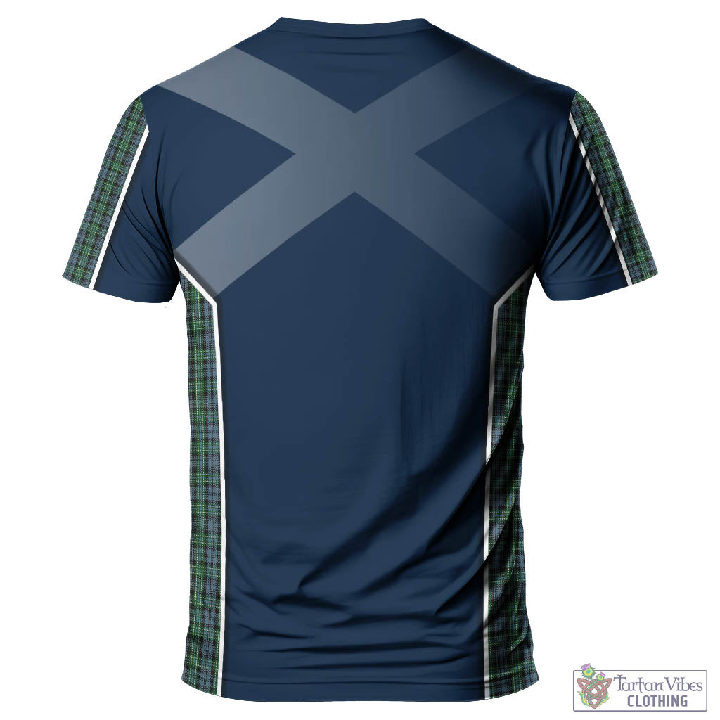 Tartan Vibes Clothing Arbuthnot Tartan T-Shirt with Family Crest and Lion Rampant Vibes Sport Style