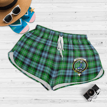 Arbuthnot Ancient Tartan Womens Shorts with Family Crest