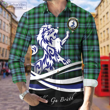 Arbuthnot Ancient Tartan Long Sleeve Button Up Shirt with Alba Gu Brath Regal Lion Emblem