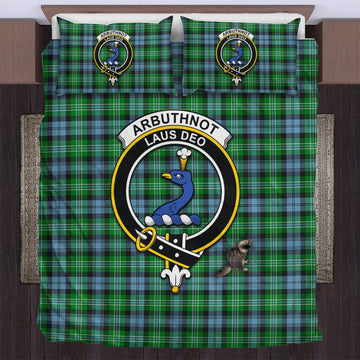 Arbuthnot Ancient Tartan Bedding Set with Family Crest