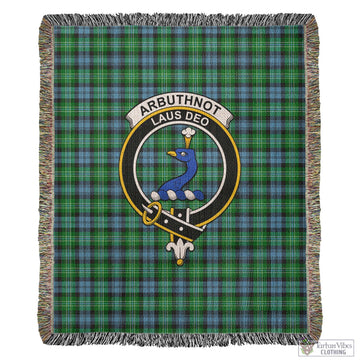 Arbuthnot Ancient Tartan Woven Blanket with Family Crest