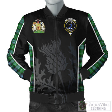 Arbuthnot Ancient Tartan Bomber Jacket with Family Crest and Scottish Thistle Vibes Sport Style