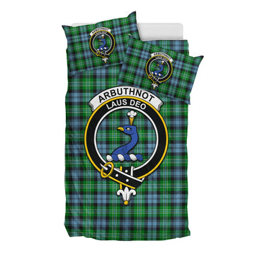 Arbuthnot Ancient Tartan Bedding Set with Family Crest