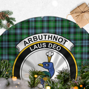 Arbuthnot Ancient Tartan Christmas Tree Skirt with Family Crest