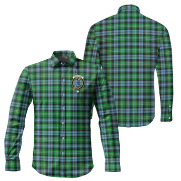Arbuthnot Ancient Tartan Long Sleeve Button Up Shirt with Family Crest