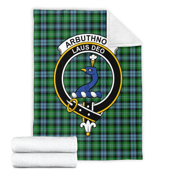 Arbuthnot Ancient Tartan Blanket with Family Crest
