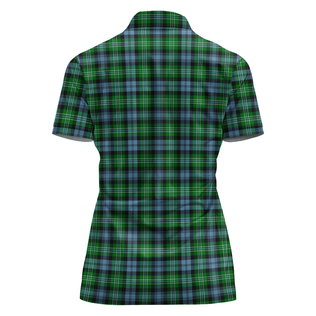 Arbuthnot Ancient Tartan Polo Shirt with Family Crest For Women - Tartanvibesclothing