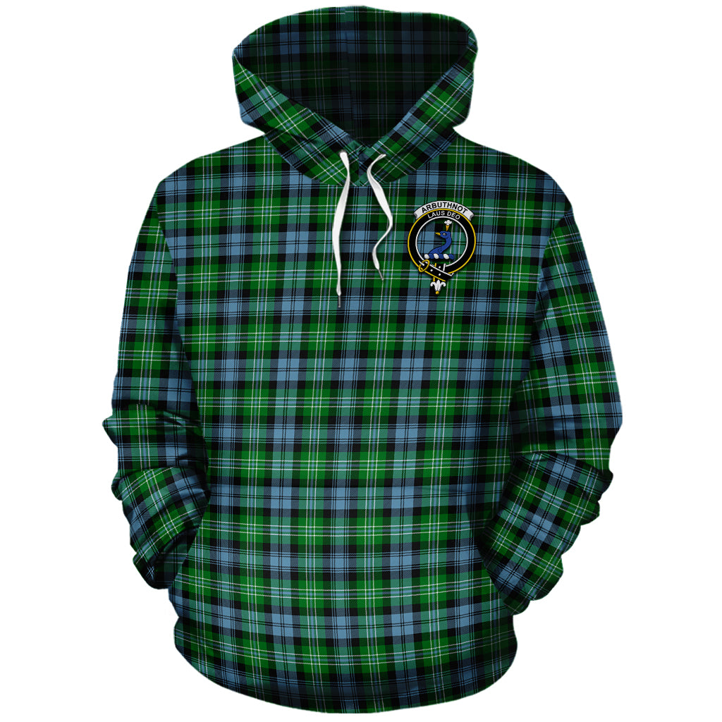 Arbuthnot Ancient Tartan Hoodie with Family Crest - Tartanvibesclothing