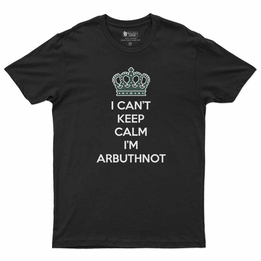 Arbuthnot Can't Keep Calm Men's T-Shirt Black - Tartan Vibes Clothing