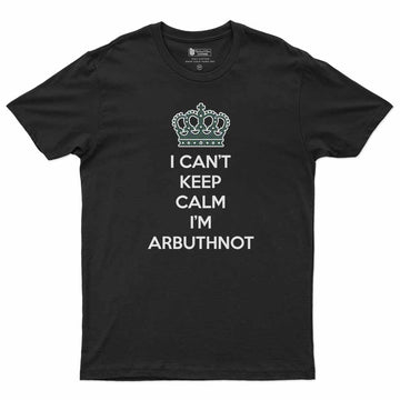 Arbuthnot Can't Keep Calm Men's T-Shirt Black - Tartan Vibes Clothing