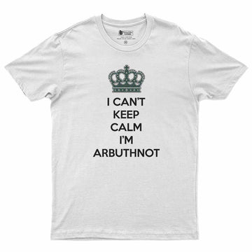 Arbuthnot Can't Keep Calm Men's T-Shirt White - Tartan Vibes Clothing