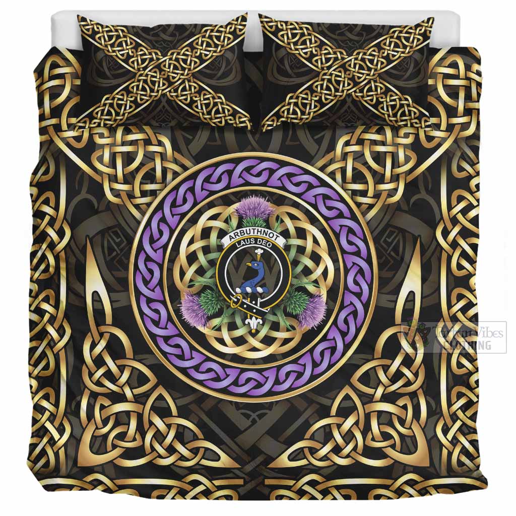 Arbuthnot Clan Crest Bedding Set Celtic Scottish Thistle