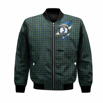 Arbuthnot Clan Crest In Me Tartan Bomber Jacket Scotland Flag Style