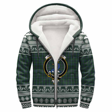 Arbuthnot Clan Tartan Christmas Fleece Hoodie with Family Crest - Tartan Vibes Clothing