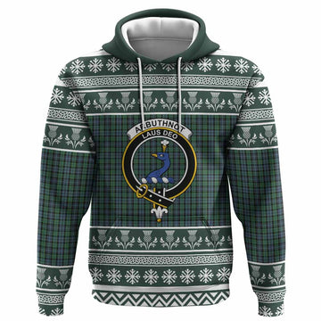 Arbuthnot Clan Tartan Christmas Hoodie with Family Crest - Tartan Vibes Clothing