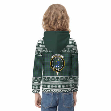 Arbuthnot Clan Tartan Christmas Kid Hoodie with Family Crest - Tartan Vibes Clothing