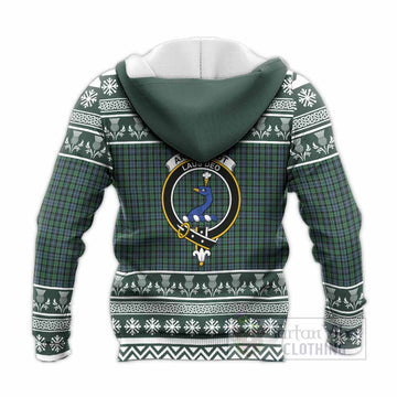 Arbuthnot Clan Tartan Christmas Knitted Hoodie with Family Crest - Tartan Vibes Clothing