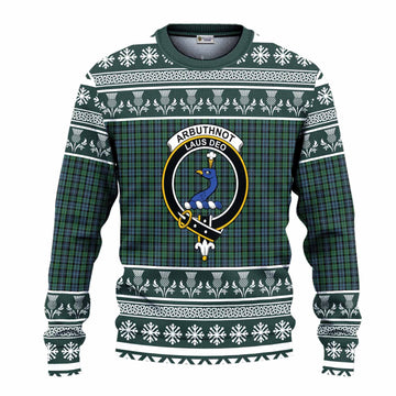 Arbuthnot Clan Tartan Christmas Ugly Sweater with Family Crest - Tartan Vibes Clothing