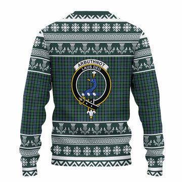 Arbuthnot Clan Tartan Christmas Ugly Sweater with Family Crest - Tartan Vibes Clothing