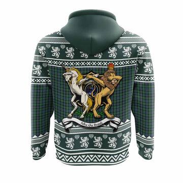 Arbuthnot Clan Tartan Crest Christmas Hoodie Coat of Arms Funny Style - Tartan Vibes Clothing