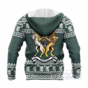 Arbuthnot Clan Tartan Crest Christmas Knitted Hoodie Coat of Arms Funny Style - Tartan Vibes Clothing