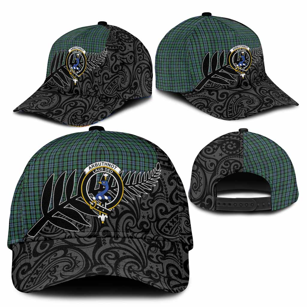 Arbuthnot Crest Tartan Classic Cap with New Zealand Silver Fern Half Style