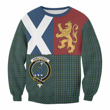 Arbuthnot Crest Tartan Sweatshirt with Lion Rampant Saltire Style