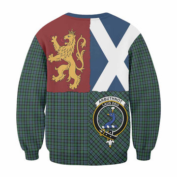 Arbuthnot Crest Tartan Sweatshirt with Lion Rampant Saltire Style