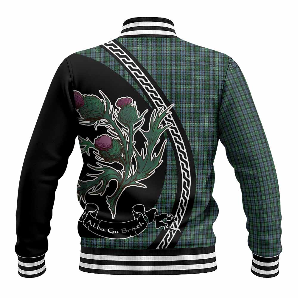 Arbuthnot Family Crest Tartan Baseball Jacket Alba Thistle Inspired - Tartan Vibes Clothing