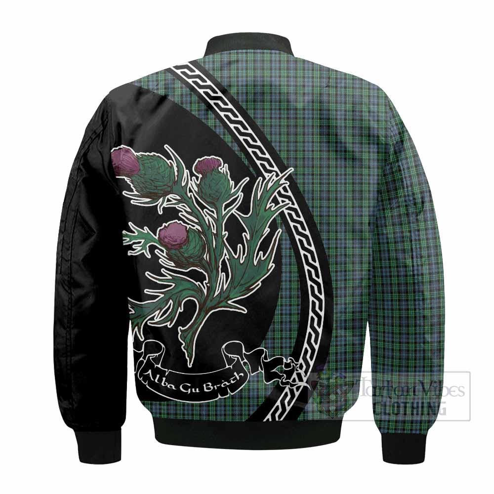 Arbuthnot Family Crest Tartan Bomber Jacket Alba Thistle Inspired - Tartan Vibes Clothing