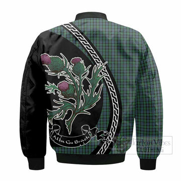 Arbuthnot Family Crest Tartan Bomber Jacket Alba Thistle Inspired - Tartan Vibes Clothing
