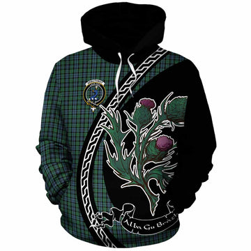 Arbuthnot Family Crest Tartan Cotton Hoodie Alba Thistle Inspired - Tartan Vibes Clothing