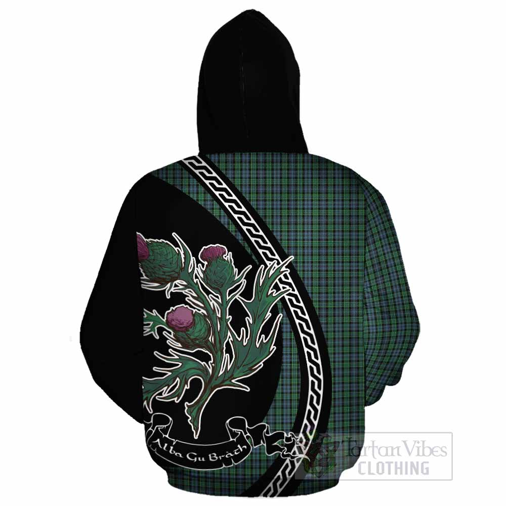 Arbuthnot Family Crest Tartan Cotton Hoodie Alba Thistle Inspired - Tartan Vibes Clothing