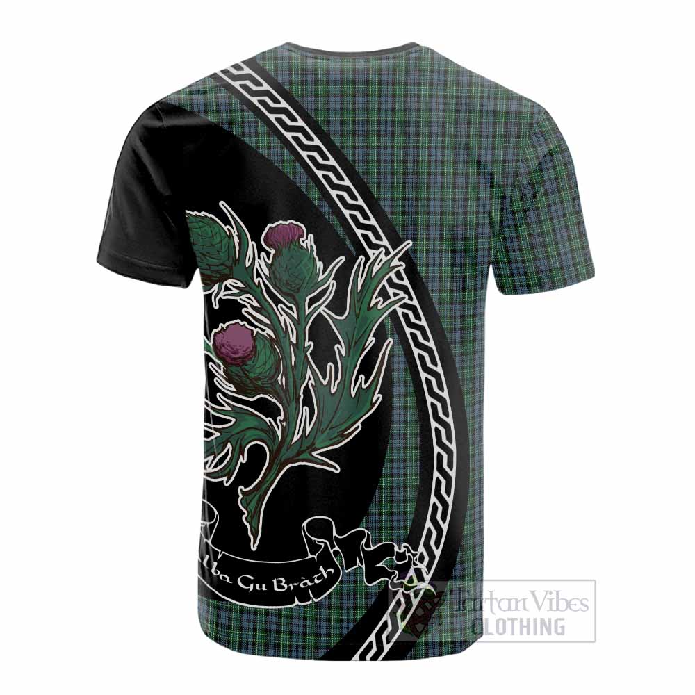 Arbuthnot Family Crest Tartan Cotton T-shirt Alba Thistle Inspired - Tartan Vibes Clothing