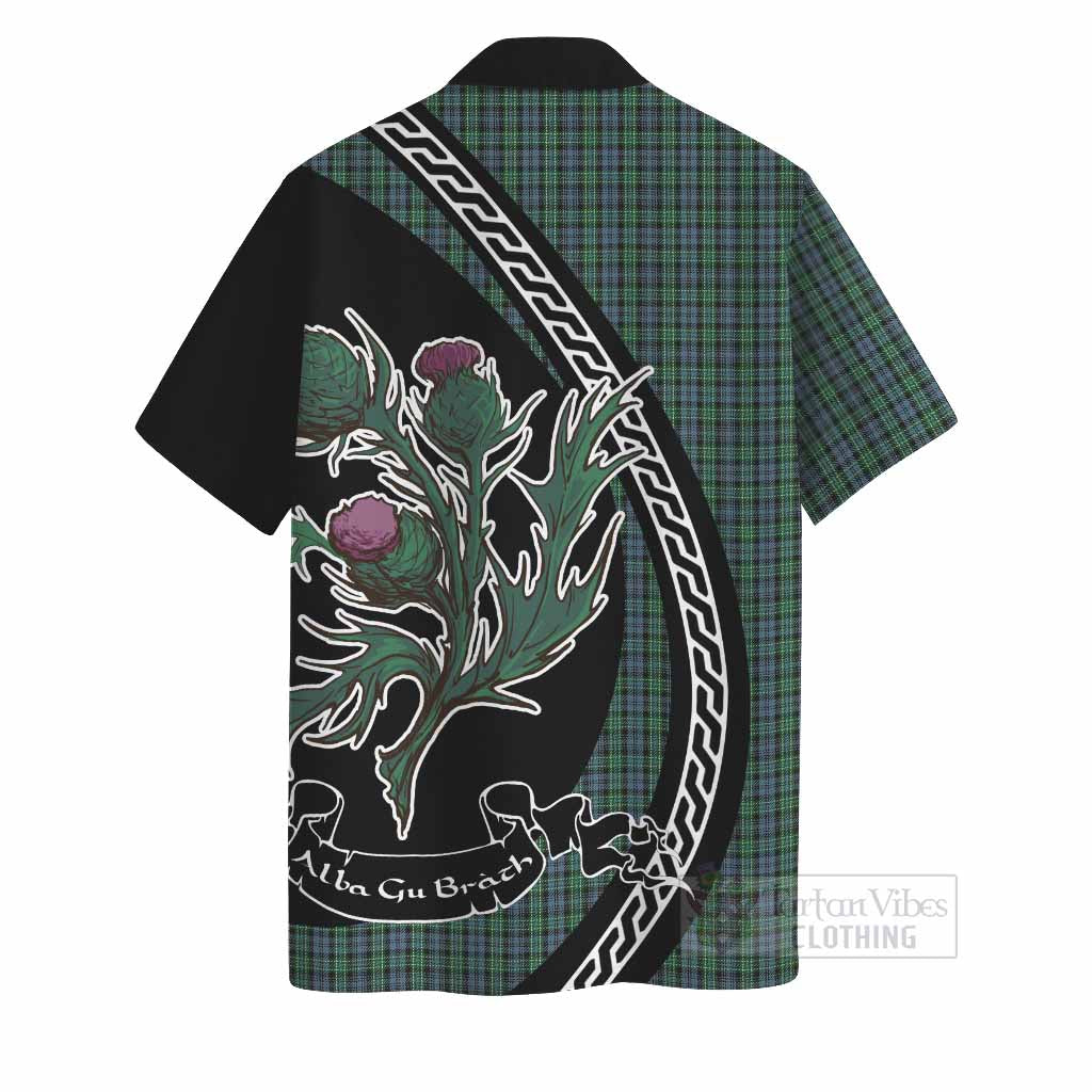 Arbuthnot Family Crest Tartan Hawaiian Shirt Alba Thistle Inspired - Tartan Vibes Clothing