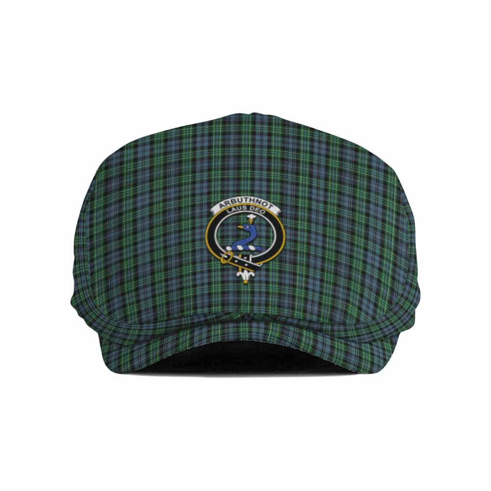Arbuthnot Family Crest Tartan Jeff Cap, Tartan Flat Cap