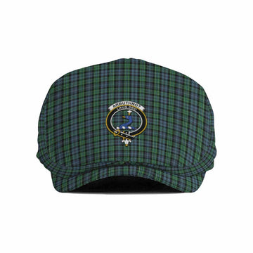 Arbuthnot Family Crest Tartan Jeff Cap, Tartan Flat Cap