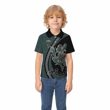 Arbuthnot Family Crest Tartan Kid Polo Shirt Alba Thistle Inspired - Tartan Vibes Clothing