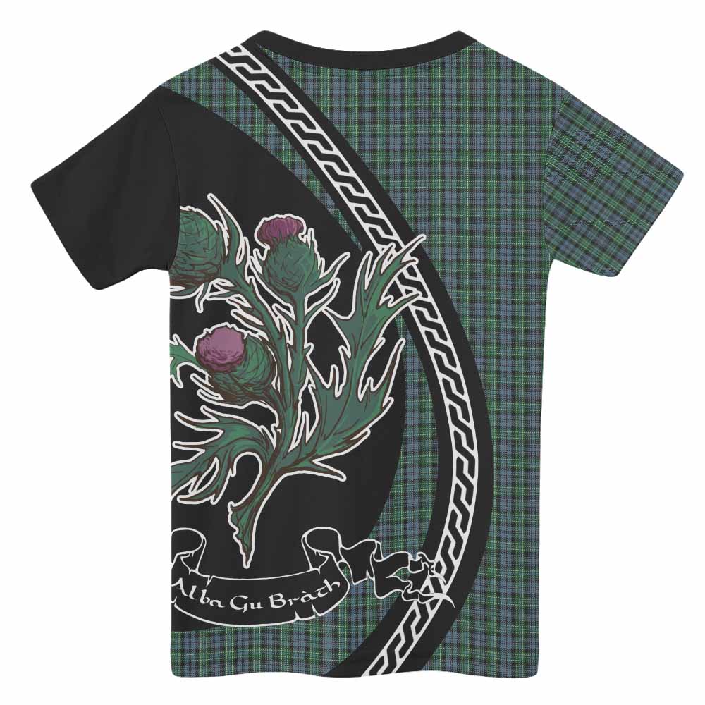 Arbuthnot Family Crest Tartan Kid T-shirt Alba Thistle Inspired - Tartan Vibes Clothing