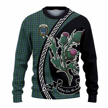 Arbuthnot Family Crest Tartan Knitted Sweater Alba Thistle Inspired - Tartan Vibes Clothing