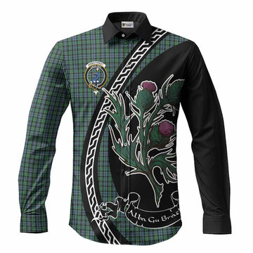 Arbuthnot Family Crest Tartan Long Sleeve Button Shirts Alba Thistle Inspired - Tartan Vibes Clothing